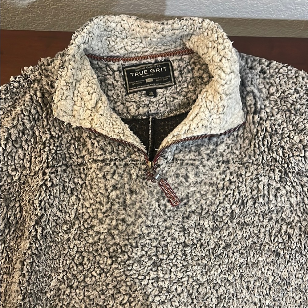 True Grit Men's Gray Sherpa Sweater